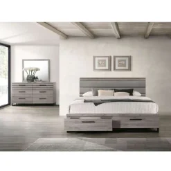 Queen Bed (60") Grey Discount