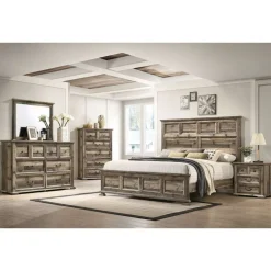 Queen Bed (60") Rustic Beige Discount