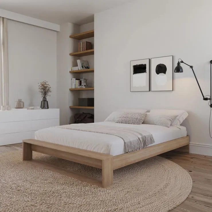 Nexera Queen Bed (60") - Brown Oak Outlet