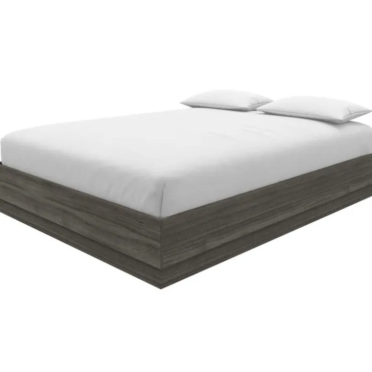 Nexera Queen Bed (60") - Grey Oak Outlet