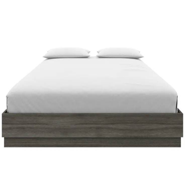 Nexera Queen Bed (60") - Grey Oak Outlet
