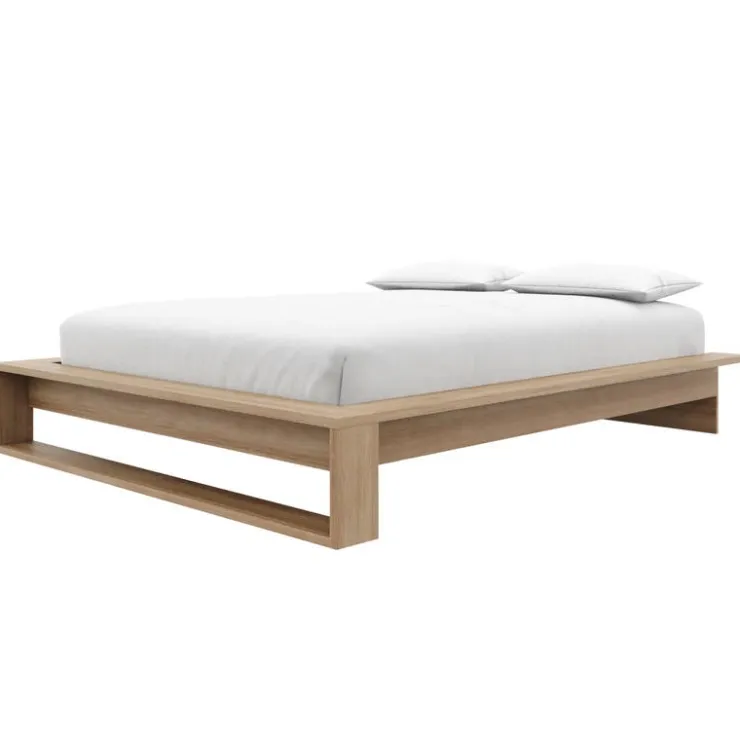 Nexera Queen Bed (60") - Brown Oak New