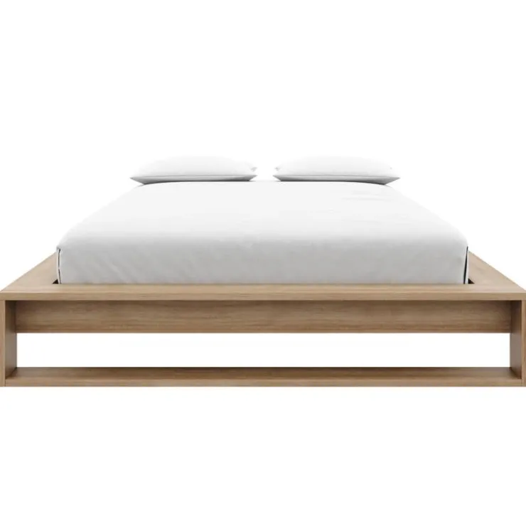 Nexera Queen Bed (60") - Brown Oak New