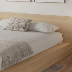 Nexera Queen Bed and Headboard (60") - Natural Blonde Oak Sale
