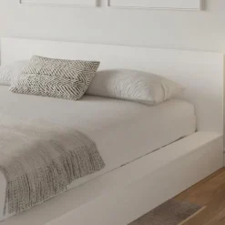 Nexera Queen Bed and Headboard (60") - White wood grain