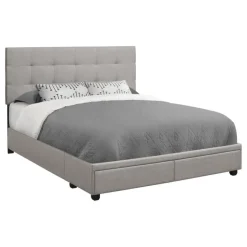 Monarch Queen Bed with 2-Drawer Storage and Headboard (60