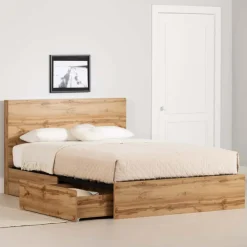 Meubles South Shore Queen Bed with 2-Drawer Storage and Headboard (60