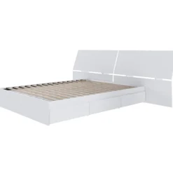 Nexera Queen Bed with 3-Drawer Storage and Headboard (60