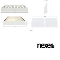 Nexera Queen Bed with 2-Drawer Storage and Headboard (60") - White Best
