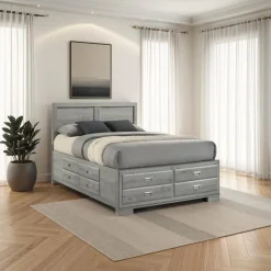 Queen Bed with Drawers & Headboard - 60