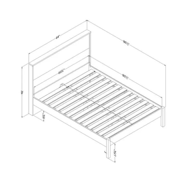 Meubles South Shore Queen Bed with Headboard (60") - South Shore Online