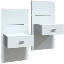 SUA-V Queen Bed with Headboard (60") White Sale