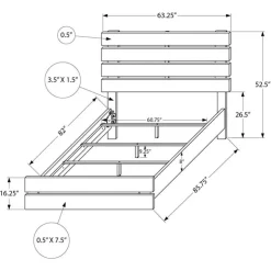 Monarch Queen Bed with Headboard (60