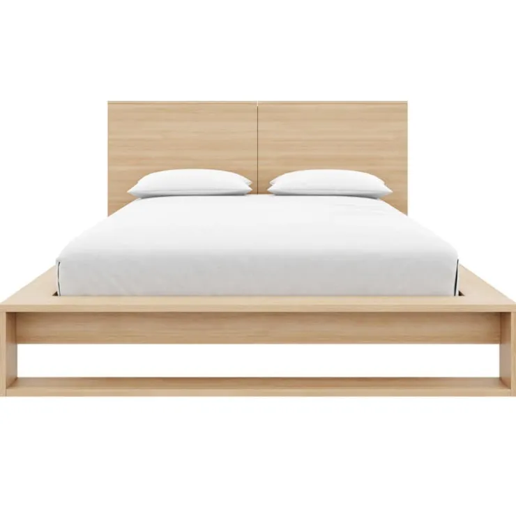 Nexera Queen Bed with Headboard (60") - Natural Blonde Oak Online