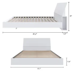 Nexera Queen Bed with Headboard (60") - White Online