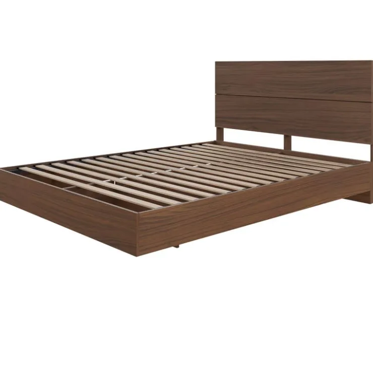 Nexera Queen Bed with Headboard (60") - Walnut Clearance