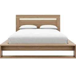 Nexera Queen Bed with Headboard (60") - Brown Oak Clearance