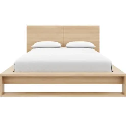Nexera Queen Bed with Headboard (60") - Natural Blonde Oak Online