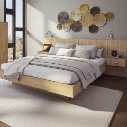 SUA-V Queen Bed with Headboard (60") Natural Sale