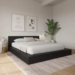 Nexera Queen Bed with Headboard (60") - Black Karisma New
