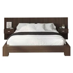SUA-V Queen Bed with Wall Units and Nightstands (60