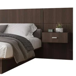 SUA-V Queen Bed with Wall Units and Nightstands (60") Taupe Online