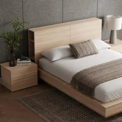 Nexera Queen Bedroom Set (60") - 4 pcs - Natural Blonde Oak Hot