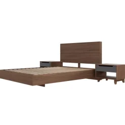 Nexera Queen Bedroom Set (60") - 4 pcs - Walnut & Charcoal Best