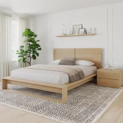Nexera Queen Bedroom Set (60") - 3 pcs - Natural Blonde Oak Outlet