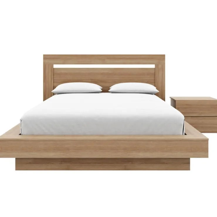 Nexera Queen Bedroom Set (60") - 3 pcs - Brown Oak Online