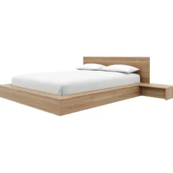 Nexera Queen Bedroom Set (60") - 4 pcs - Brown Oak Clearance