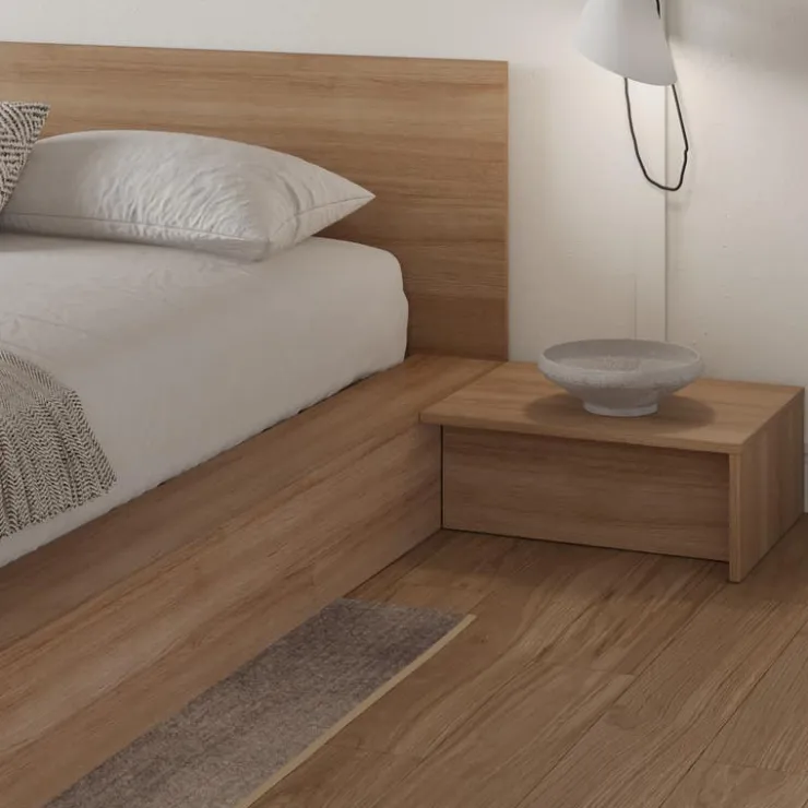 Nexera Queen Bedroom Set (60") - 4 pcs - Brown Oak Clearance