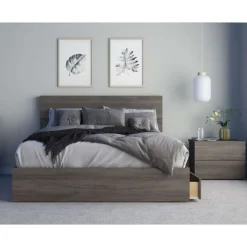 Nexera Queen Bedroom Set (60") - 3 pcs - Grey Hot