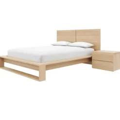 Nexera Queen Bedroom Set (60") - 4 pcs - Natural Blonde Oak Clearance