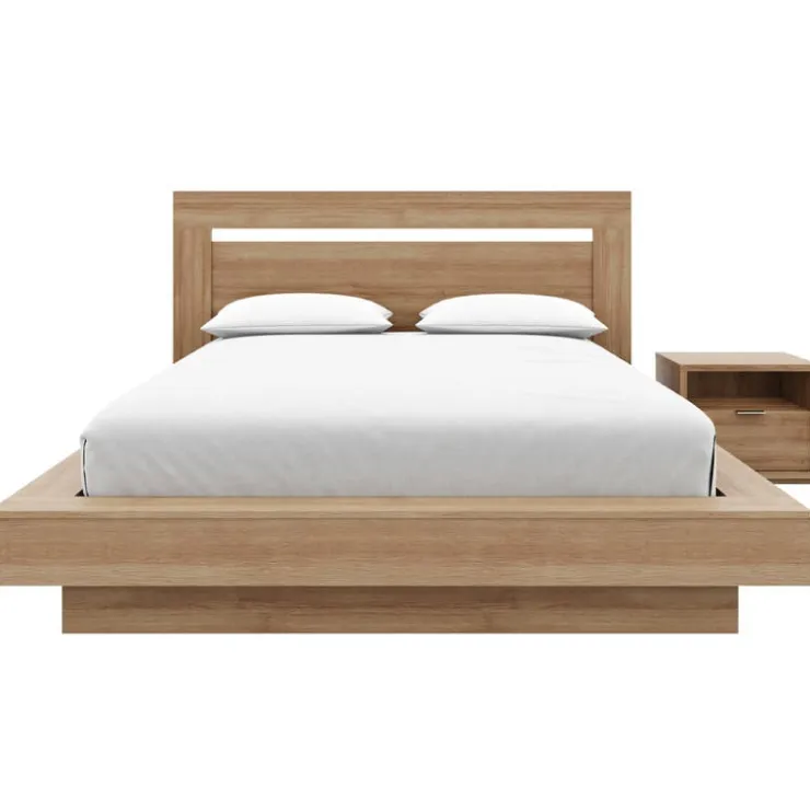 Nexera Queen Bedroom Set (60") - 3 pcs - Brown Oak Discount