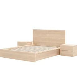 Nexera Queen Bedroom Set (60") - 4 pcs - Natural Blonde Oak Clearance