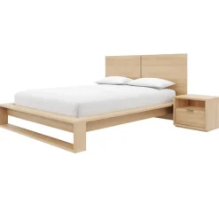Nexera Queen Bedroom Set (60") - 4 pcs - Natural Blonde Oak