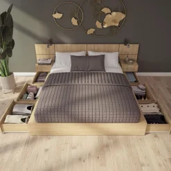 SUA-V Queen Bedroom Set with 6-Drawer Storage (60