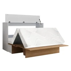 Queen Cabinet Bed with 6.5-inch Mattress - Brown Discount