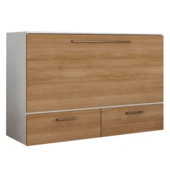 Queen Cabinet Bed with 6.5-inch Mattress - Brown Discount