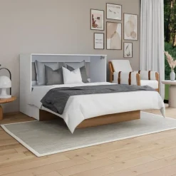 Queen Cabinet Bed with 6.5-inch Mattress - Brown Discount