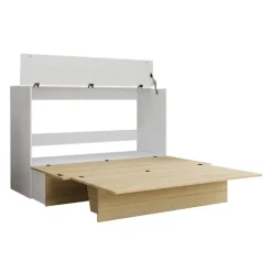 Queen Cabinet Bed with 6.5-inch Mattress - Natural Hot