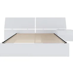 Nexera Queen 2-Drawer Storage Bedroom Set (60") - 3 pcs - White Clearance