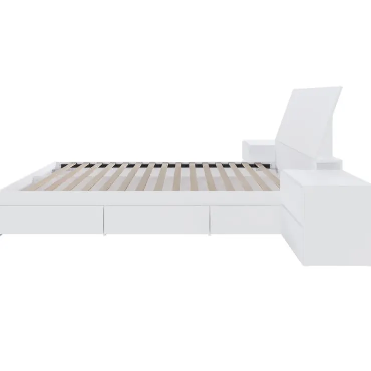Nexera Queen 3-Drawer Storage Bedroom Set (60") - 4 pcs - White Discount