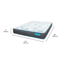 Dreamstar Queen Firm Foam Mattress-in-a-Box - 60" Turquoise Clearance