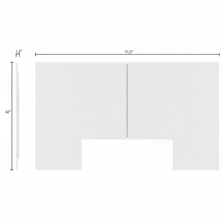 Nexera Queen Headboard (60") - White wood grain Sale
