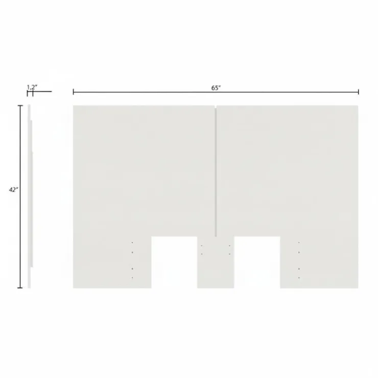 Nexera Queen Headboard (60") - White wood grain Clearance