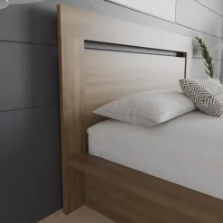 Nexera Queen Headboard - Brown Oak Hot