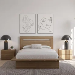 Nexera Queen Headboard - Brown Oak Hot