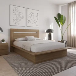 Nexera Queen Headboard - Brown Oak Hot